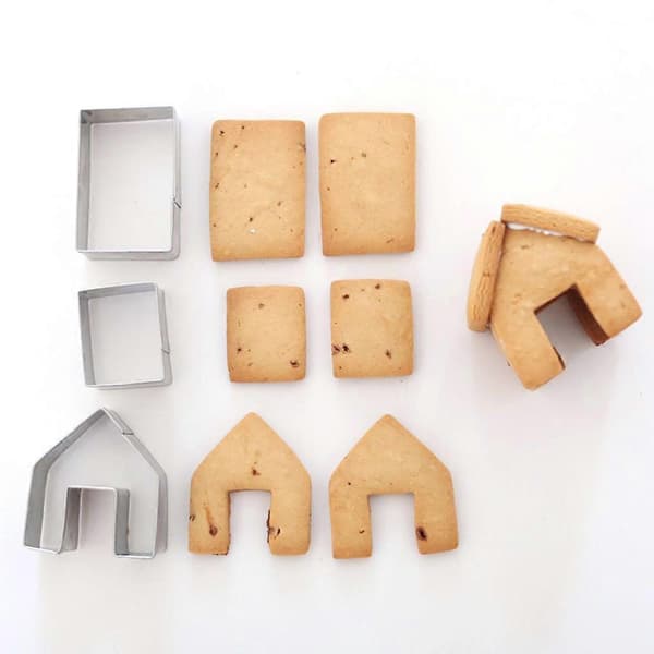 Jul Pepparkakshus Form 3st Köks Bageri Formar Tillbehör Silver