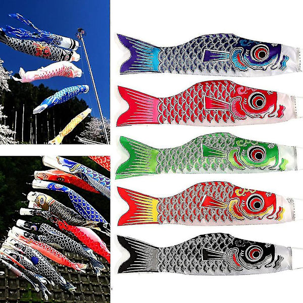5 stk. Koi 50cm fisk vindpose - realistisk fiskvindpose