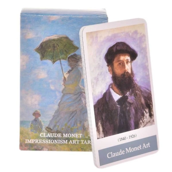 Ny Tarot Impressionisme Kunst Tarot Kort Claude Monet 78 Deck Tarot Spil Fest Brætspil Kort Spil Deck Spådom Orakel Kort