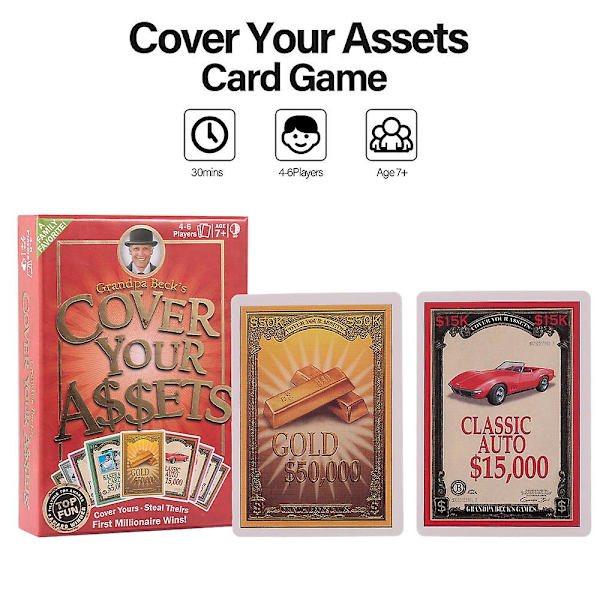 Cover Your Assets Kortspel Party Play Cards Ett Kortspel