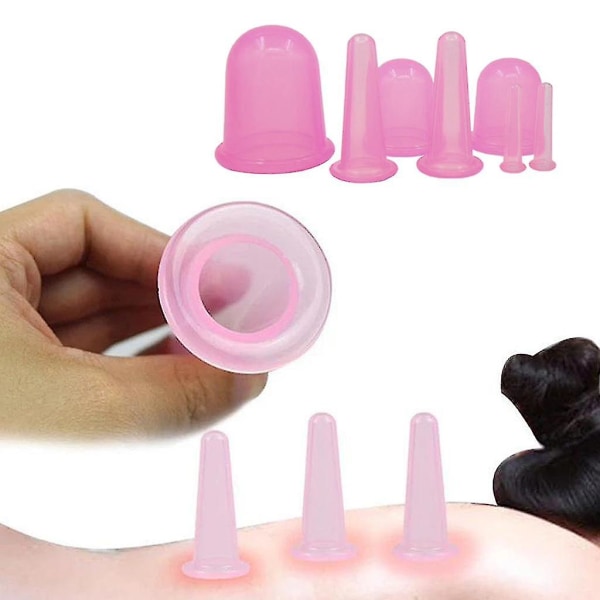 7-i-1 Anti-cellulit Vakuumsug Hals Bröstmassage Kopping Terapi Set