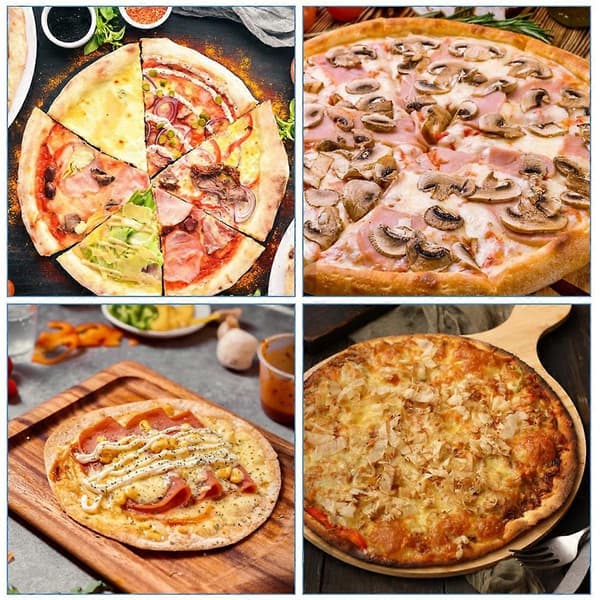 Pizzaskärm, 6-pack 20 cm Sömlös Pizzaplåt i Aluminium Silver