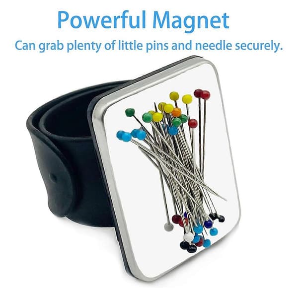 Magnetisk nålepude til håndled, magnetisk synålepude, sort