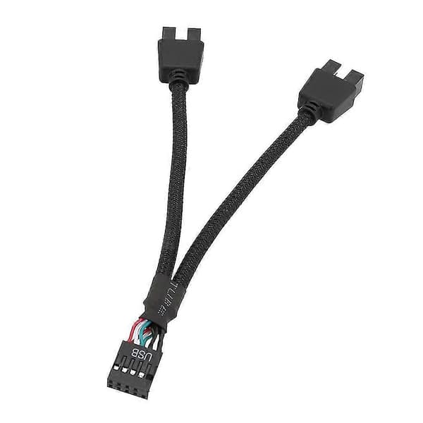Bundkort USB 9-pin Interface Header Splitter 1 til 2 Forlængerkabel Adapter