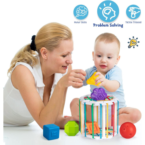 Baby sensorisk leketøy 6 12 måneders gave, baby rangle leke for 9 18 måneder pluss badeleke, Montessori leke