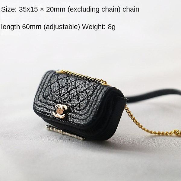 Miniatyr möbler leksak dockhus DIY dekoration tillbehör mini handväska crossbody väska docka tyg