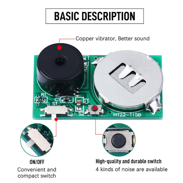 Annoying Pcb - april Fool's Day Leketøy Spøk Utstyr Stopper Ikke Støyen