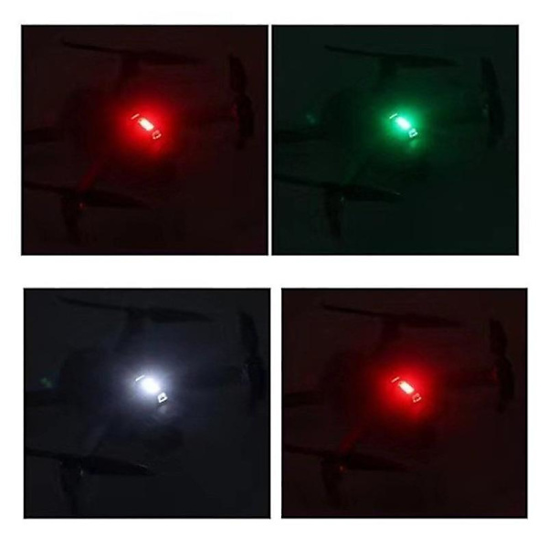 Trådløs motorcykel fly LED-lys Universal blinkende advarselslys 4 farver justerbar USB-opladning Mini lampe - Motorcykel signallamp