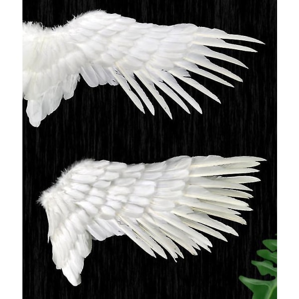 Änglavingar Fjädervingar Med Elastiska Remmar Halloween Kostymvingar Jb5-2 White S