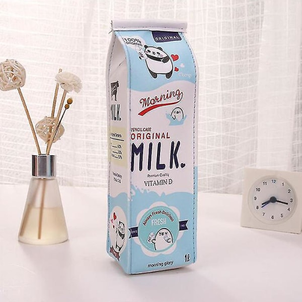 New Of Milk Case Söt Pu Pennväska Sry-påse För Student Sc