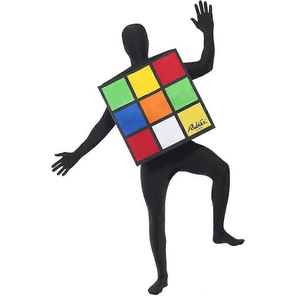 Rubiks Unisex Voksen Puzzle Cube Kostume Multicoloured One Size