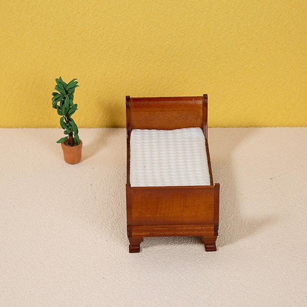 Miniatyyrihuonekalut Lelut Nuketalo DIY Koriste Tarvikkeet Mini 1:12 Eurooppalainen Yhden Hengen Sänky