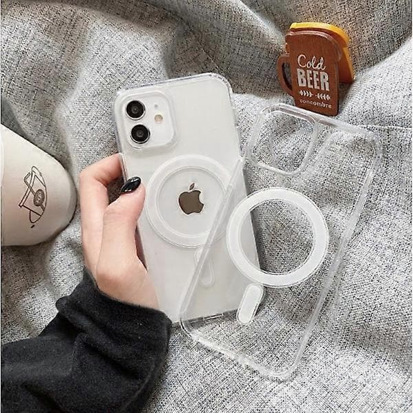 iPhone 11 mobildeksel kompatibelt med MagSafe-lader Transparent