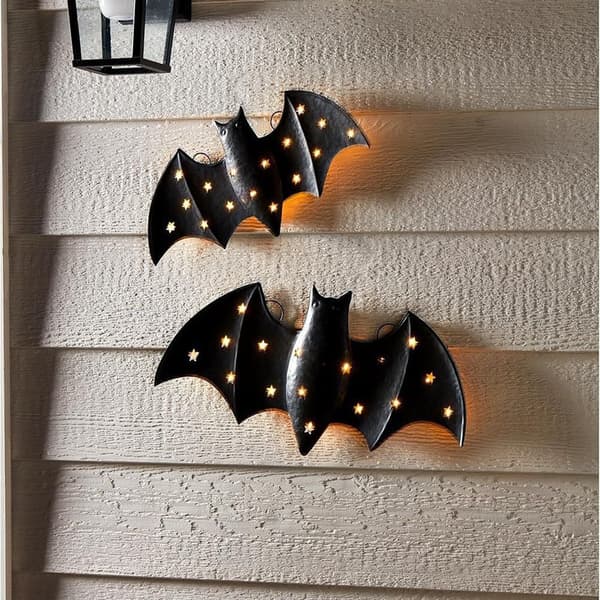 LED Fladdermusdekorationer Halloween Dekorationer (2-pack){FY}