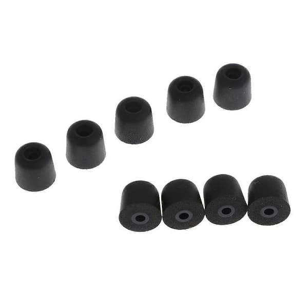 10x 3,0 mm Eard Memory Foam Ørepropper for In-Ear Hodetelefon Svart black