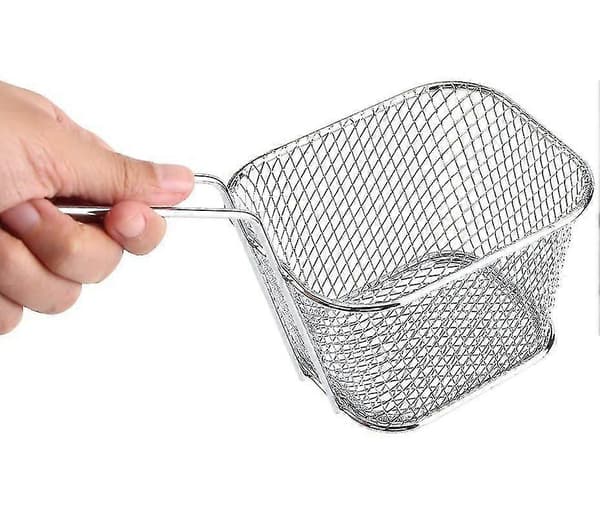 8-delt frityrkurv, frityrkurv i rustfritt stål, minimatpresentasjon