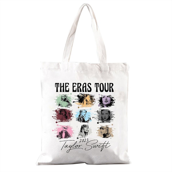 Taylor Swift The Eras Tour Canvas Shopping Bag Axelväska Shopper Bags Presenter för Ts Fans Musikälskare