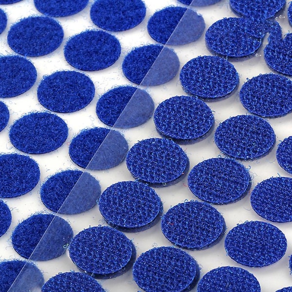 100pcs 10mm Multicolor Adhesive Fastener Tape Dots Nylon Sticky Hook And Loop Blue