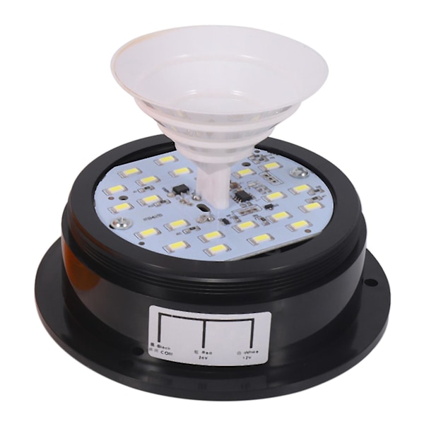 2 stk. Amber LED-varsellys, Strobelys, Nødlys, Blinkende Lys, Advarselslampe, Lastebil 12V 24V
