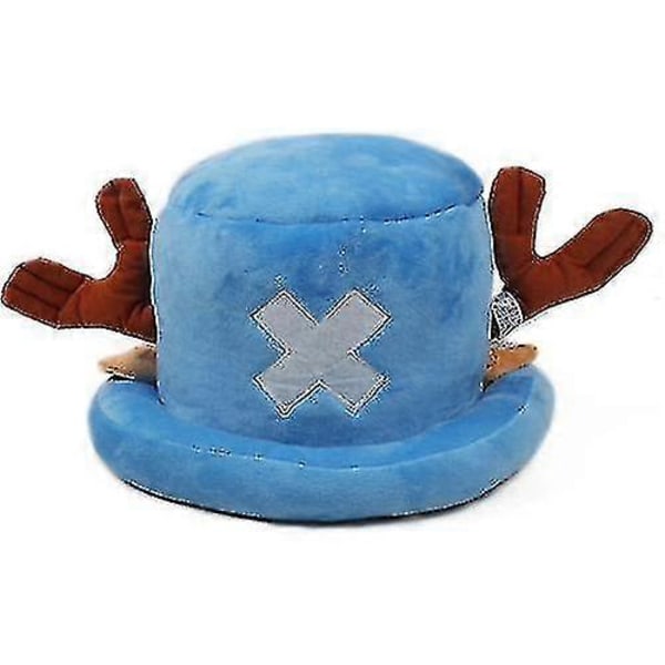 One Piece Plussilelut Cosplay Tony Tony Chopper Plussilelu Puuvillahattu Lämmin Talvihattu Kawaii Pipo Anime Hahmo Lelut Lapsille Lahjaksi blue