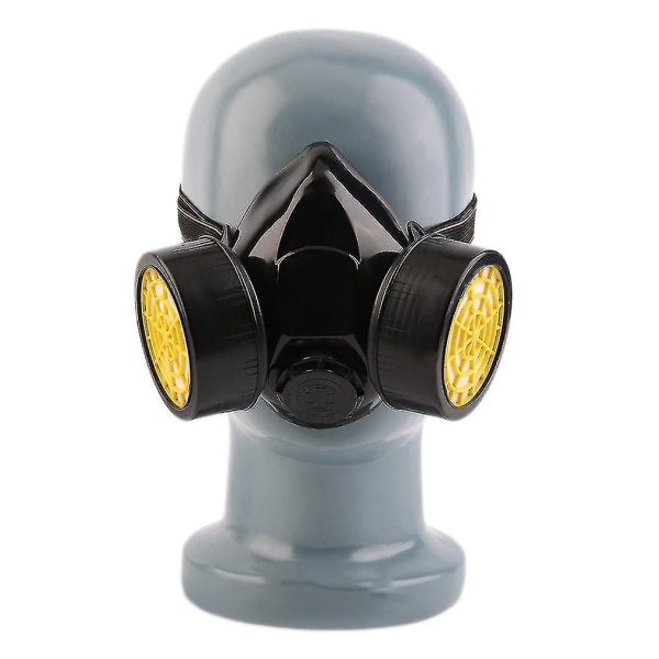 Emergency Survival Safety Respiratorisk gasmaske med 2 dobbelte beskyttelsesfilter