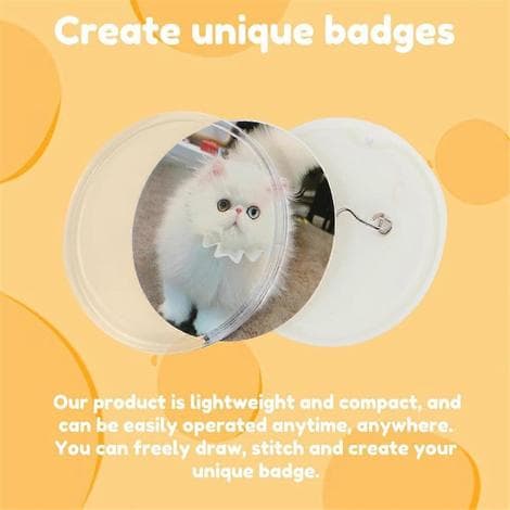 Badge Maker Maskine, Solid Pin Maker, CreativePress Maskine Badge Punch Kit, Let at Bruge Pin Badge Maker til Børn