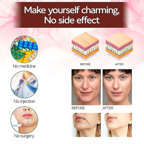 Genanvendelig V Lift-ansigtsbånd til ansigtsbånd til kvinder, som kan bruges til ansigts-slankebånd, dobbelthage-reducer Pink