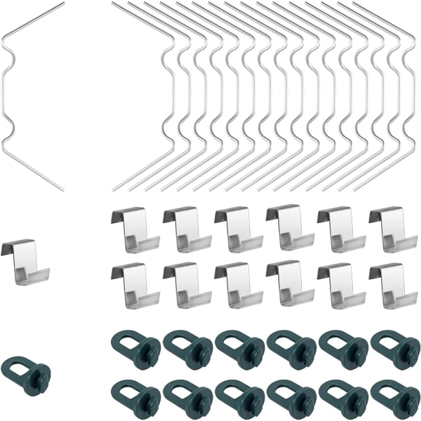 100 kappaletta kasvihuoneen lasiklipsit, ruostumattomasta teräksestä valmistetut kasvihuoneen klipsit, W-lanka klipsit kasvihuoneen tarvikkeet