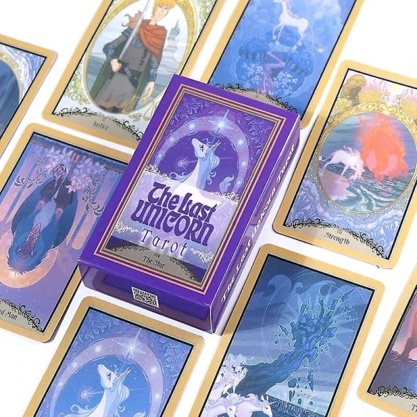 Den sista enhörningen Tarot 78-kortslek med PDF-guidebok Spådomskortspel Häxig nybörjartarot Lär dig tarotkort