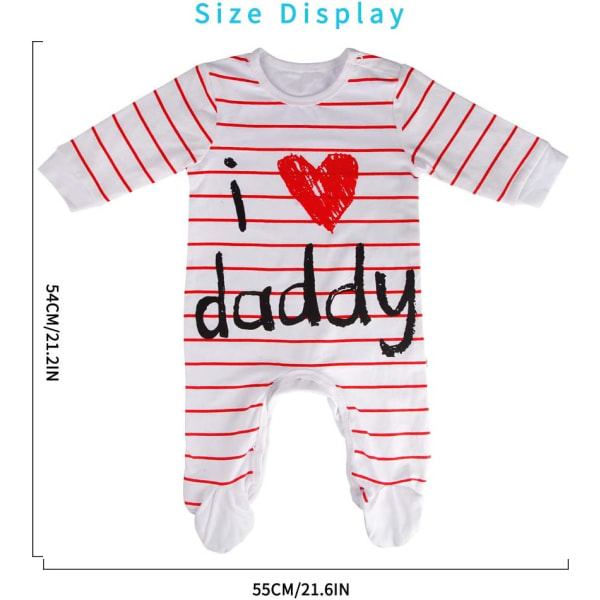 Unisex-babyklær Nyfødt fottøy I Love Mummy I Love Daddy Bodysuit 2 pakke (3 måneder)