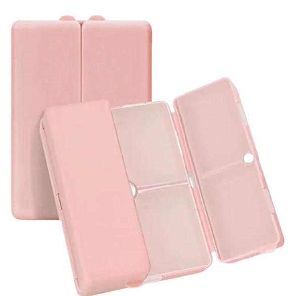Päivittäinen lääkeannostelija 7 lokeroa Kannettava tablettikotelo Matkalääkeannostelija Taitettava muotoilu Tablettilaatikko Pink