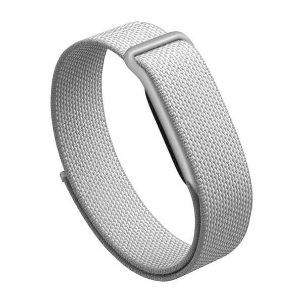 Klokkerem for Google Fitbit Air, vevd erstatningsrem i nylon Light Gray