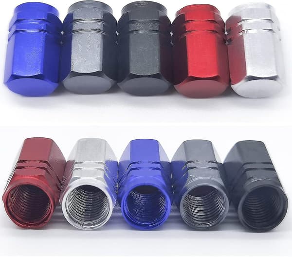 8 stk. aluminiumsventilhette | Dekkventilhetter | Bilventilhette med pakning | for biler, SUV