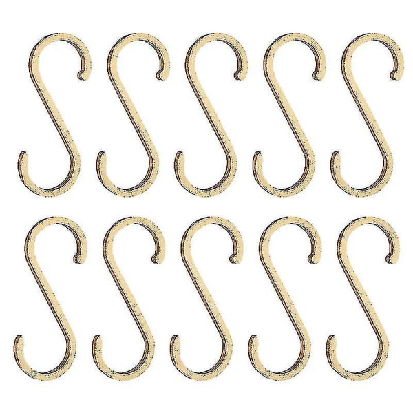 10 st rymd aluminium S-formade krokar köksräls hängare krok spänne hållare för att hänga kläder handväska krukor stekpannor handduk verktyg Gold