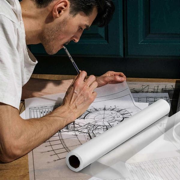 1 rulle kalkerpapper kalligrafi kalkerpapper ritpapper spårpapper rulle blankt målarpapper 23m A2