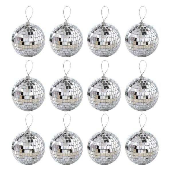 6 stk Mini Diskokule Festdekorasjoner Sølv Mini Plastpynt Små Diskokuler Sølv Sølv Silver 3CM