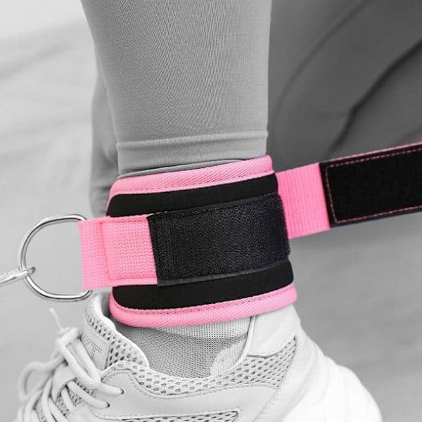 Ankle Strap for Strength Training with Cable Machines Pink Pink Pink Pink