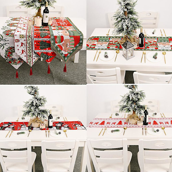 Julebordløber, til juleaften familiemiddag/feriefest/begivenheder/køkkenindretning Style 6