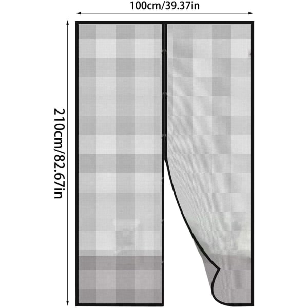 Magnetisk skjermdør | Dyrevennlig dørskjerm - 39,3 x 82,6 tommers skjermdør, dørmagnetskjermnett for stue, skyvedører og inngangsdører