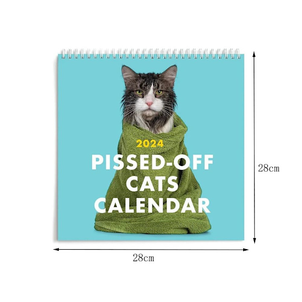 2024 Pissed-Off Cats Kalenteri Seinäkalenteri Riippuva kalenteri