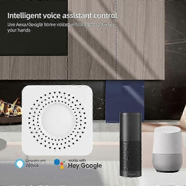 ZigBee og WiFi Smart Dimmerbryter med 2-veis kontroll for belysning, kompatibel med stemmeassistenter og app-kontroll