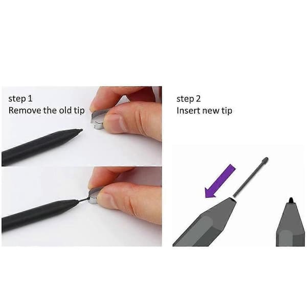 Udskiftning af BOOX Stylus Pen-spidser til Pen2 Pro til Max Lumi2 til Note Air2 til Note5 til Nova Air C til Remarkable2, A Black 5PCS