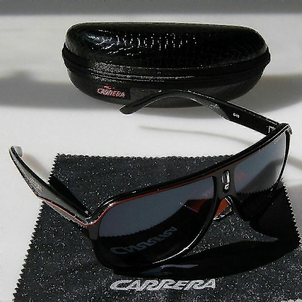 \"Herre Solbriller Mode Carrera Ruthenium Pilot Gradient Linse Briller+æske\" Red Black