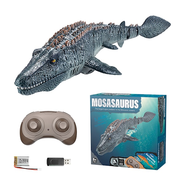2,4G fjärrkontroll Mosasaurus leksak Hög simulering Mosasaurus för simbassäng Badrum Stor gåva RC båtar leksaker för 5+ år gamla pojkar och flickor