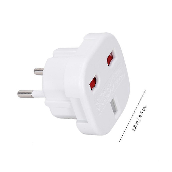 Socket Adapter Plug Converter Eu Adapter Eu Plugg Elektrisk Plugg Adapter White