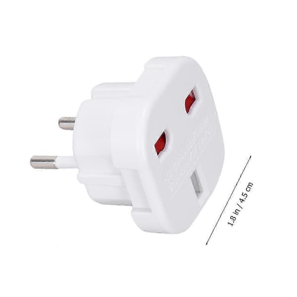 Socket Adapter Plugg Konverter EU Adapter EU Plugg Elektrisk Plugg Adapter White
