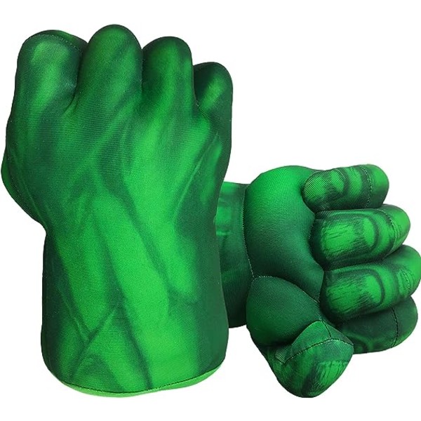 Superhero Hands Gloves Superhero Toy Fists Kids Soft Plush Superhero Costume Accessories Cosplay for Boy Halloween Birthday Gift (1 Pair)