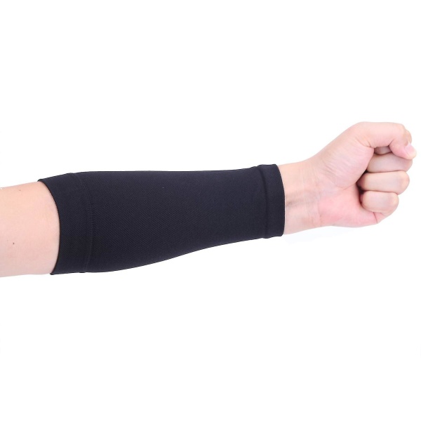 2 Pcs Full Forearm Tattoo Cover Up Band Compression Sleeves Sun Protection Men Women Black