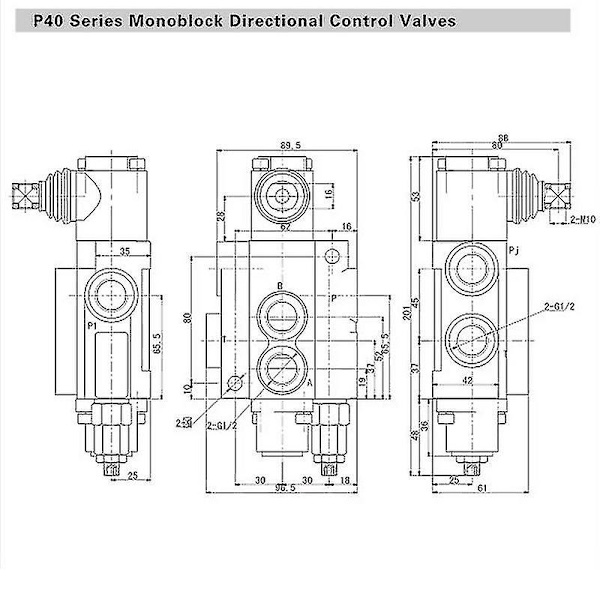 1 Spole Hydraulisk Retningsbestemt Dobbeltvirkende Sylinderspole Motorfordeler Monoblokk Betjent Traktorlaster