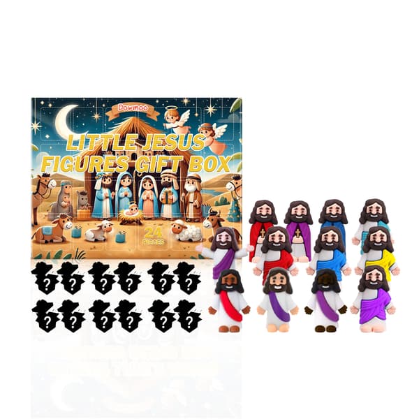 Julekalender Dekor Jesu Statue Påske Blind Box Graffiti Leker